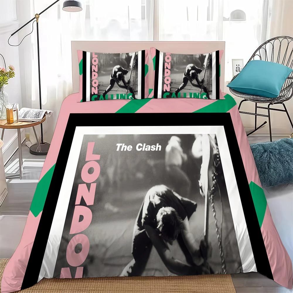 3D Print Rock Band The C-Clash Bedding Set Soft Comforter Cover With 1/2pcs Pillow Shams For Kids Adults Duvet Cover Microfiber