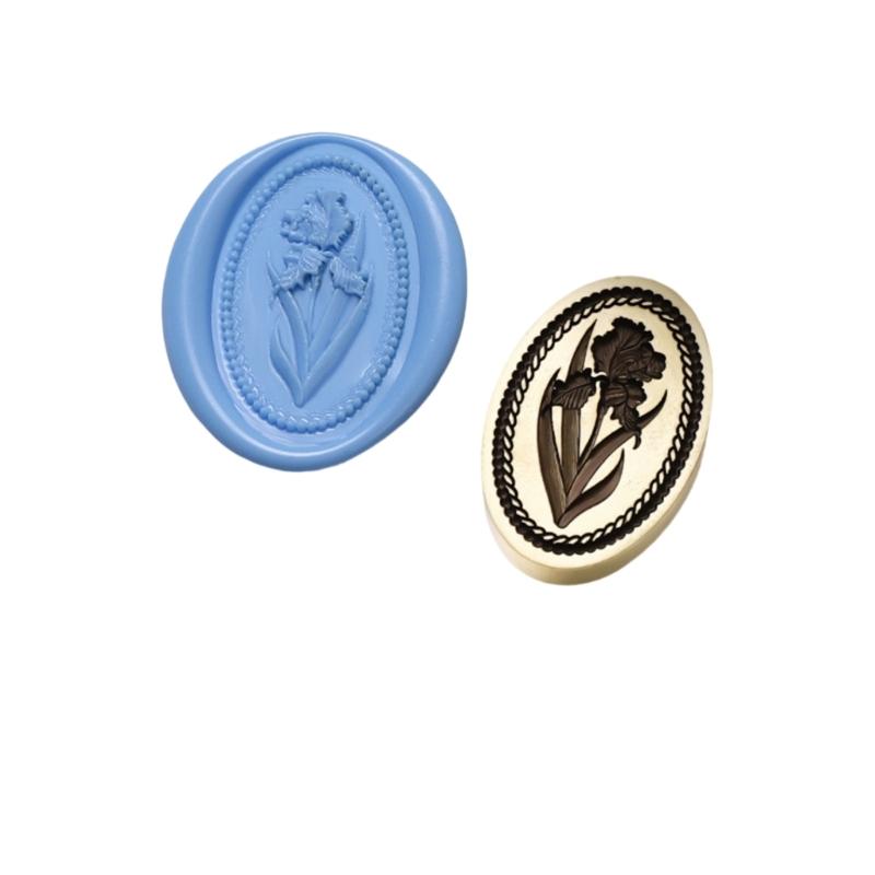 Штамп для восковой печати с цветочным тиснением для свадебного приглашения, конверта, штамп для восковой печати с цветочной текстурой