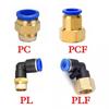 PC PCF PL PLF M5 1/8" 1/4" 3/8" 1/2" BSP 4 6 8 10 12~16мм Трубка Пневматический фитинг Разъем с защелкой Быстросъемный Компрессор