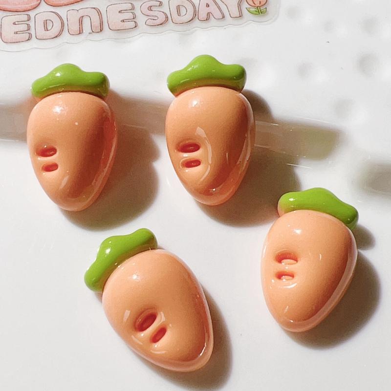 10 Pcs New Kawaii Cartoon Fruit Strawberry, Cherry Avocado Resin Scrapbook Diy Jewelry Children Gift Hairpin Accessories A66