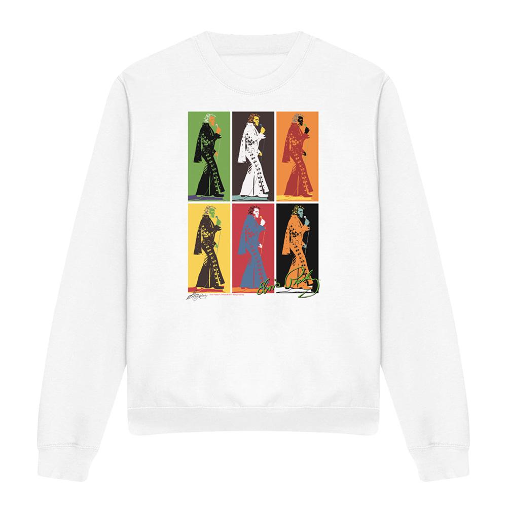 Elvis Presley Unisex Adult Retro Boxes Sweatshirt