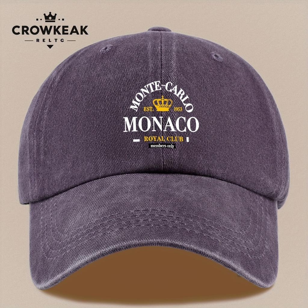 Кепка-бейсболка Винтажная Королевского Клуба Монако Регулируемая Snapback Легкая Унисекс Шляпа для Рыбалки на Открытом Воздухе Пляжа Барбекю