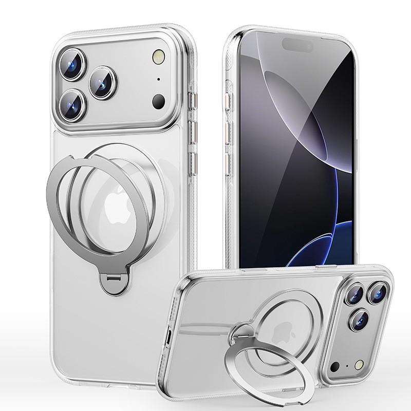 Rotating Stand Phone Case IPhone 17 Air Pro Max 16 Series With AI Button Matte Shockproof