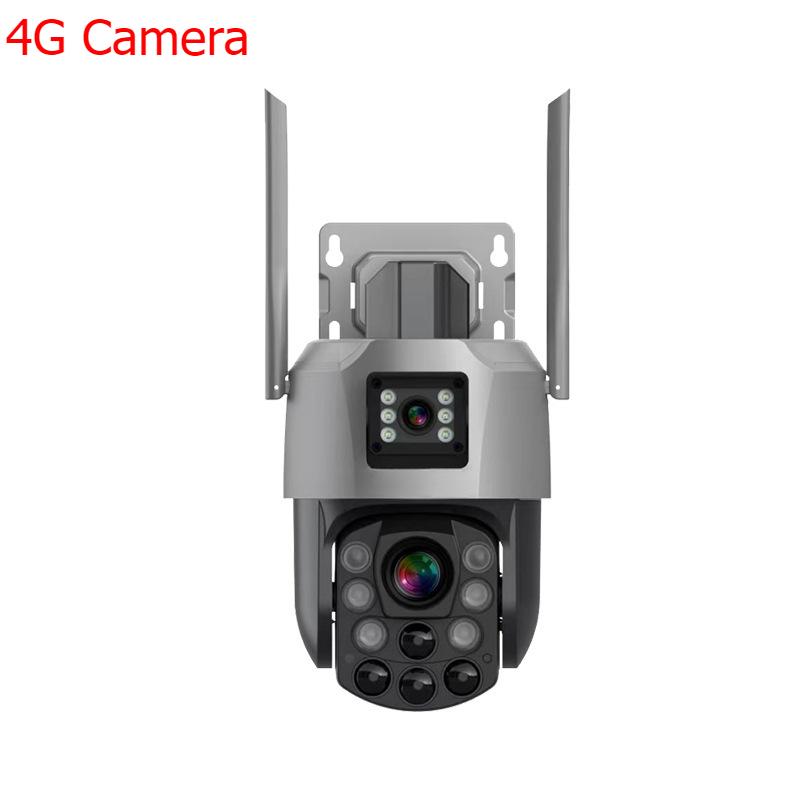 8-мегапиксельная 18-кратная оптическая зум-камера с двумя объективами 4G/Wifi IP-камера с полноцветным обнаружением человека, беспроводная PTZ-камера для домашней безопасности, монитор видеонаблюдения
