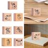 Cat Stamp Square Wooden Rubber Stamp for Card Making Planner Scrapbooking