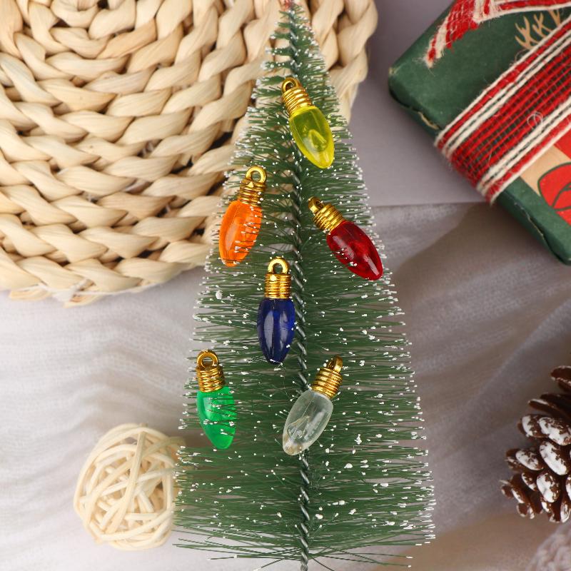10 Pcs Plastic Colorful Mini Bulb For Making Christmas Party Decor Diy Hanging Lamp Materials