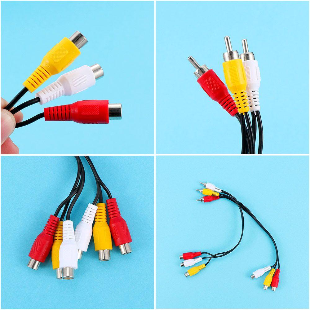 Разъем для 6 RCA-штекера, разветвитель, аудио-, ТВ-, DVD-плеер, 30 см, адаптерный кабель AV, видеоустройство