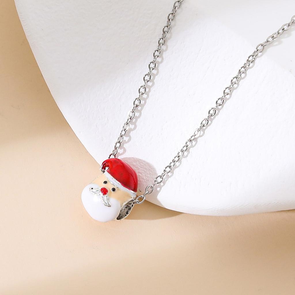 European Hot Sale Christmas Series Pendant Necklaces Light Luxury Gift TungstenCross Chain Necklaces