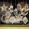 1Pc Retro Ethnic Style Hollow Carved Design Wooden Hanging Decoration Creative Window Porch Garden Shadow Art Decoration