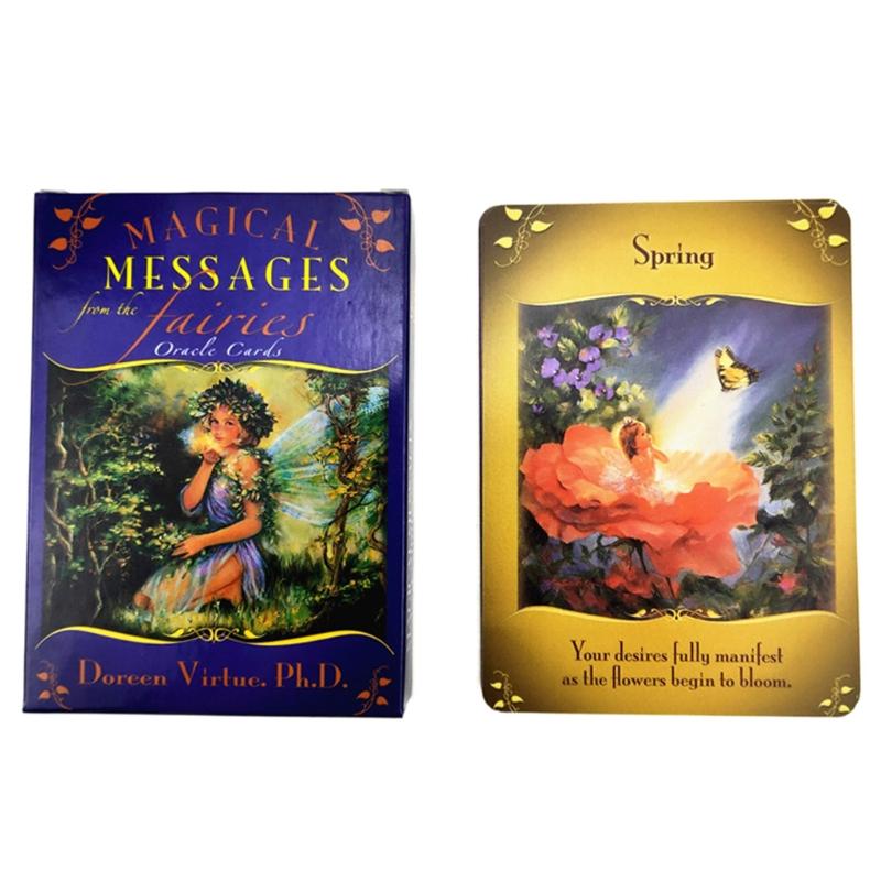 Волшебные послания от фей. Карты Oracle. Настольная игра для вечеринки. 44 карты. Колода Таро. Гадальная карта судьбы.