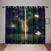 Животные Олень Лес Мультфильм Мечтательный Затемняющие Оконные Шторы для Спальни Гостиной Ванной Кухни Дверь Холла Высокое Затемнение Новинка