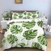 Тропические листья Пододеяльник Твин Кинг Узор пальмовых листьев Комплект постельного белья для комнаты мальчика девочки Ботанический Чехол для одеяла с листьями монстеры