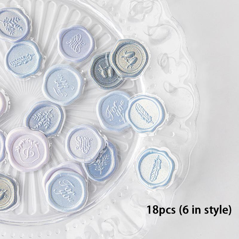 18 шт./пакет, винтажная наклейка, восковая печать, наклейка для декоративной наклейки «сделай сам», сургучная печать