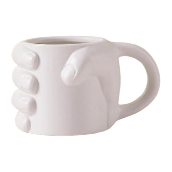 Кофейная кружка 330 мл Креативная кружка в форме кулака Забавная чашка для воды для кофе, горячих напитков Современная керамическая посуда для напитков Подарок для друзей