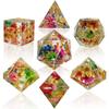 D&D DND Dice Set Dungeons and Dragons Gift RPG MTG D20 Polyhedron Resin Dice Handmade with Sharp Edges Role-Playing Board Game Digital Teaching