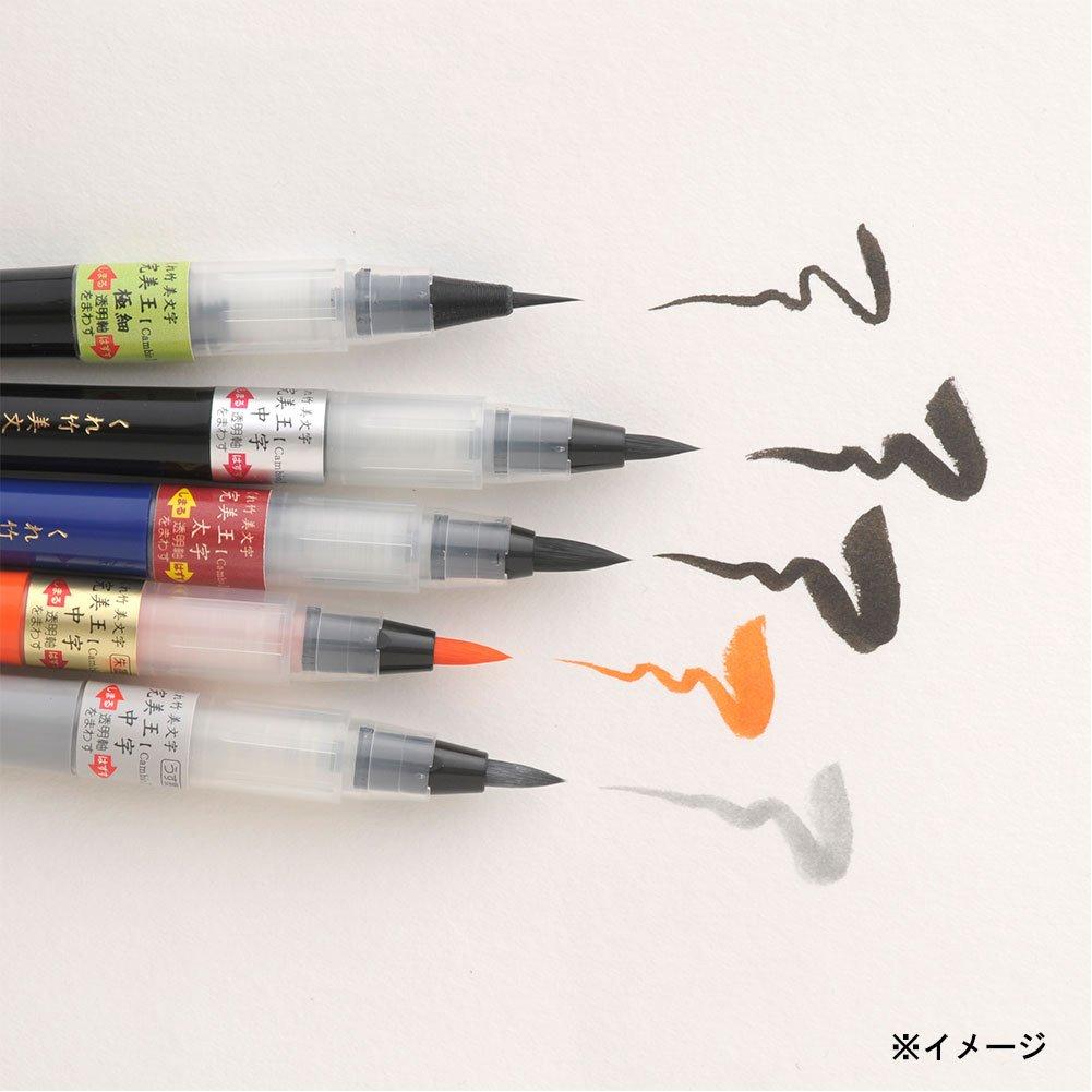 Kuretake Brush Kuretake Beautiful Pen, Lettering, Kanbiou, Bold, XO100-10S