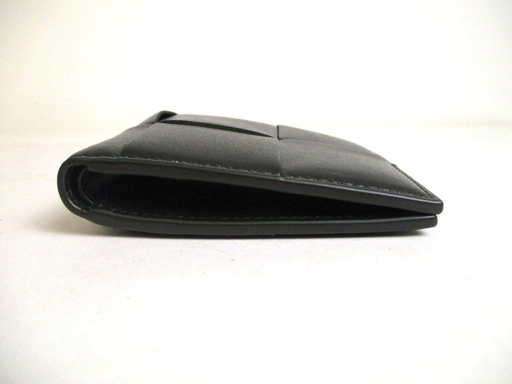 Оригинальный черный кожаный кошелек для купюр BOTTEGA VENETA с кассетой, складной, #a417, восстановленный