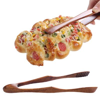 Деревянные щипцы для хлеба, щипцы для шведского стола, нескользящие зажимы для приготовления пищи, термостойкие зажимы для салата, тоста, торта, фруктов, барбекю, домашняя утварь