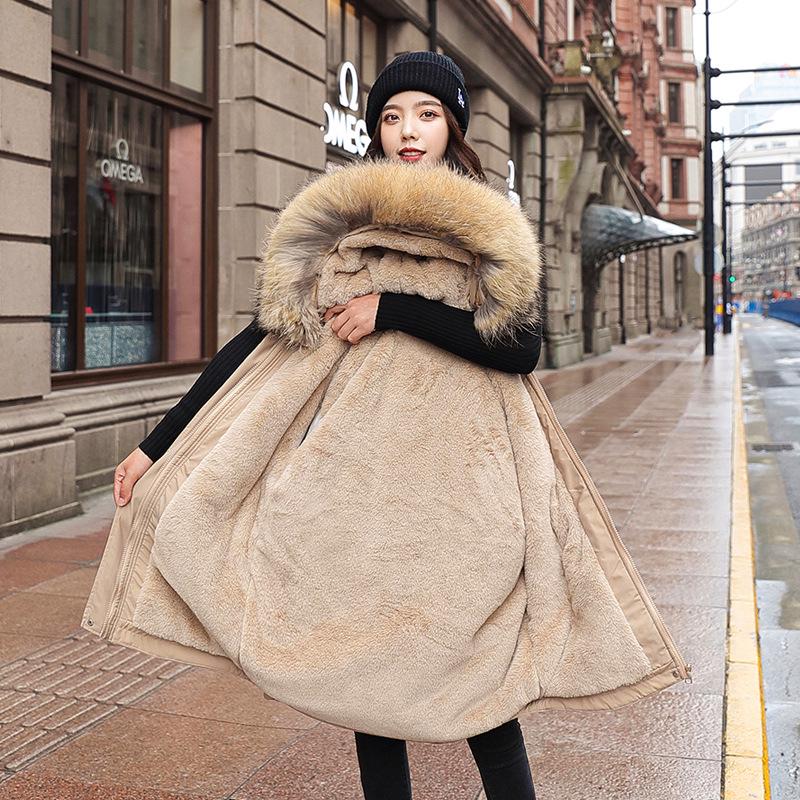 Long Padded Coat for Women, New Thickened Style with Hood, Loose Fit, Popular Jacket, Fashionable Parka Coat Suitable for Winter