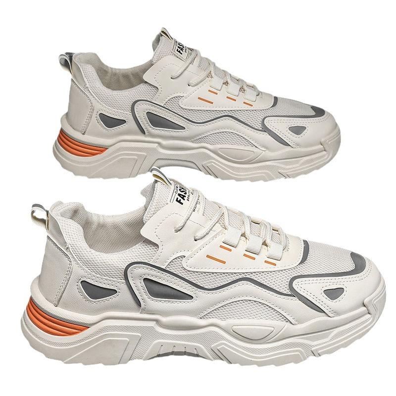 Мужская обувь новый тренд лето дышащая спортивная повседневная обувь для бега универсальная студенческая сетка увеличивающая рост обувь