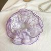 Double Layer Women Hair Scrunchies Embroideried Oversized Hair Ropes Fashion Lace Scrunchies  Girls
