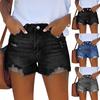 Женские джинсовые классические универсальные модные шорты с высокой талией