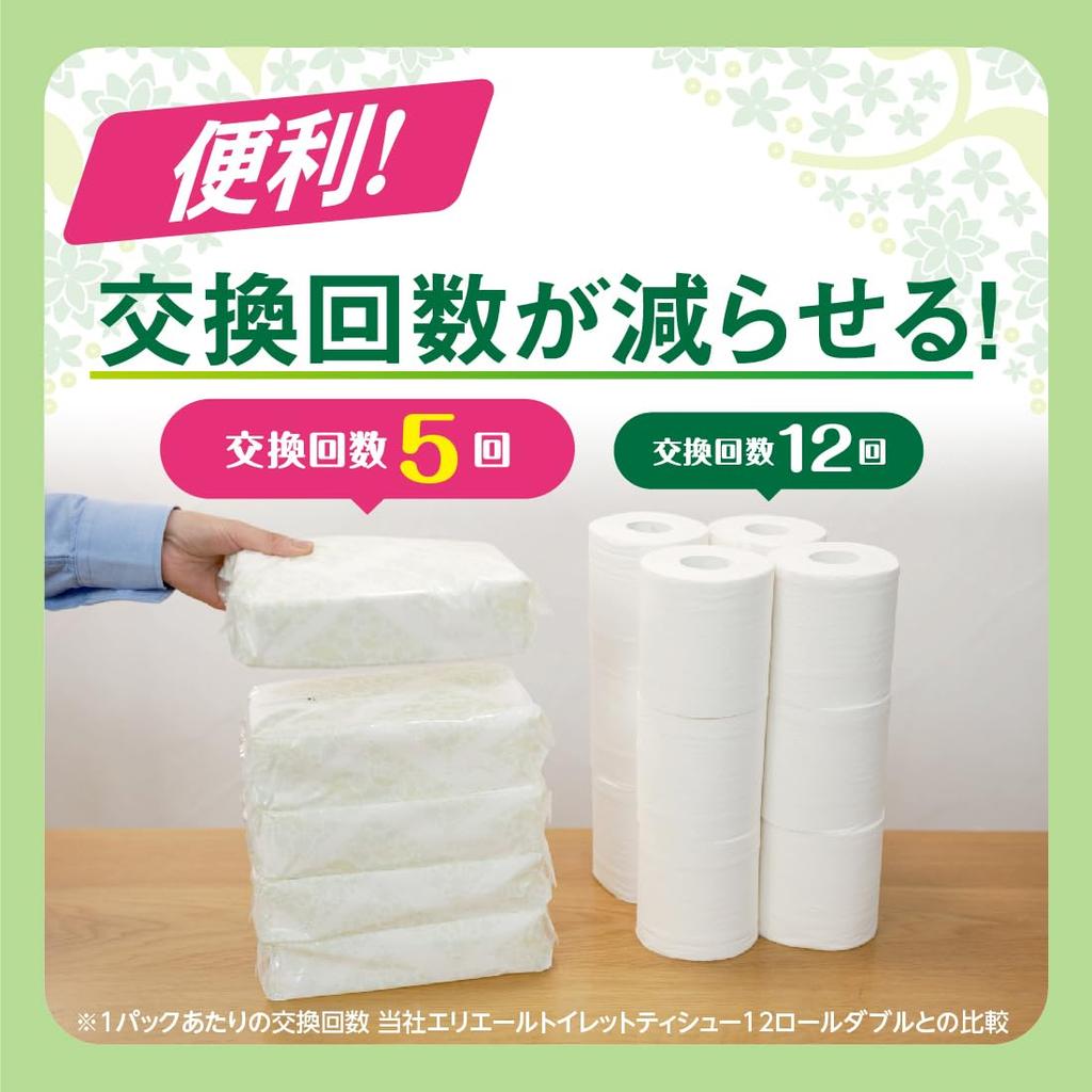 Туалетная бумага Elleair Double Soft Pack Type 130 пар x 50 штук x 10 дюймов (5 упаковок) [Проданный случай]