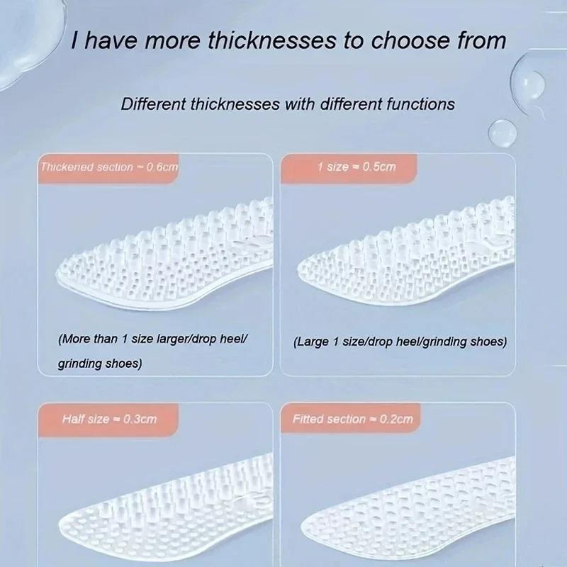 Upgrade Silicone Heel Stickers Heels Grips for Women Men Anti Slip Heel Cushions Non-Slip Inserts Pads Foot Heel Care Protector