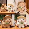 Bunny Pudding Plush Stuffed Toy Hat Rabbit Doll Decoration Kids Birthday Gift