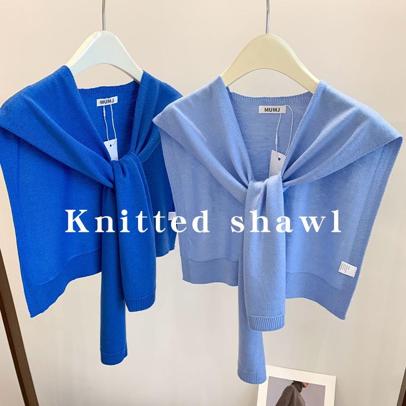Shawl, outer small vest, spring and summer wool high-end knitted small shawl