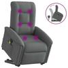 VidaXL Reclining Massage Chair Dark Grey Fabric, Lift Recliner, Recliner for People 3303265