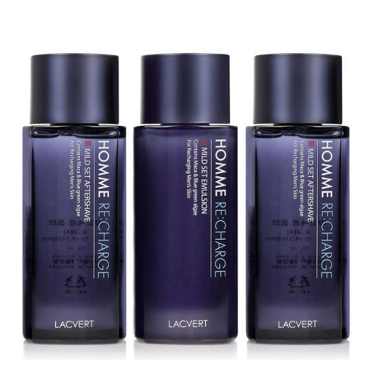 Набор Lac Vert Homme Recharge из 3 предметов (лосьон после бритья 185мл*2шт+эмульсия 180мл)