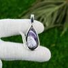 Свадебный подарок для нее Подвеска из серебра 925 пробы с натуральным аметистом шеврон