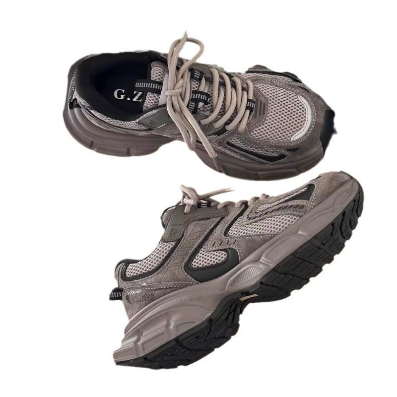 Модные кроссовки на платформе для женщин, осенние новые универсальные ретро легкие повседневные кроссовки для бега