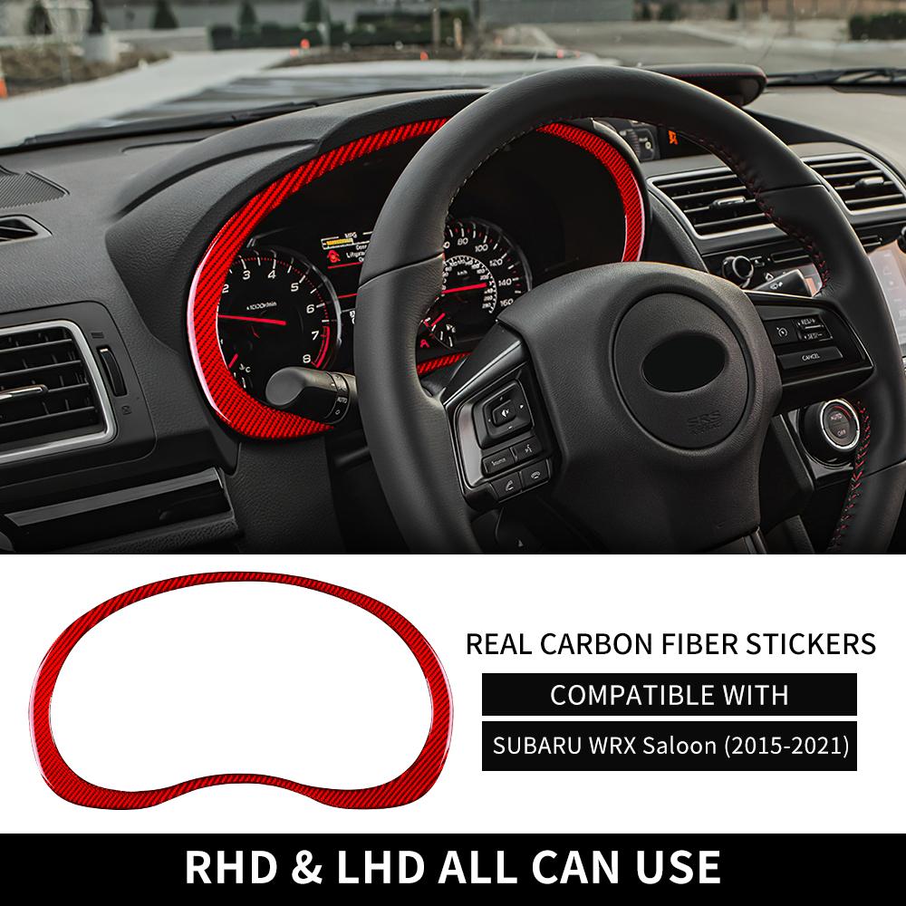 For Subaru WRX Saloon 2015 2016 2017 2018 2019 2020 2021 LHD RHD Car Real Carbon Fiber Sticker Speedometer Dashboard Sticker.