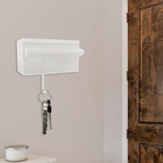 Wall Mount Key Holder Easy Installation Fun 3D Printed Car Garage with Opening Door Entryway Key Rack