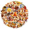 50 высококачественных мультяшных наклеек-граффити, нарисованных вручную, водонепроницаемые декоративные наклейки