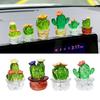 Resin Transparent Crystal Cactus Car Accessories Auto Center Console Ornaments Desktop Dolls Small Gifts Cake Decorations Toys