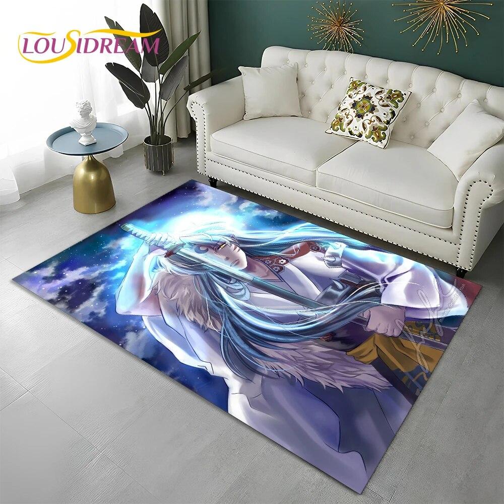 Классический мультяшный 3D ковер в стиле аниме Inuyasha, ковер для дома, гостиной, спальни, дивана, коврика, декор, детский коврик, нескользящий напольный коврик