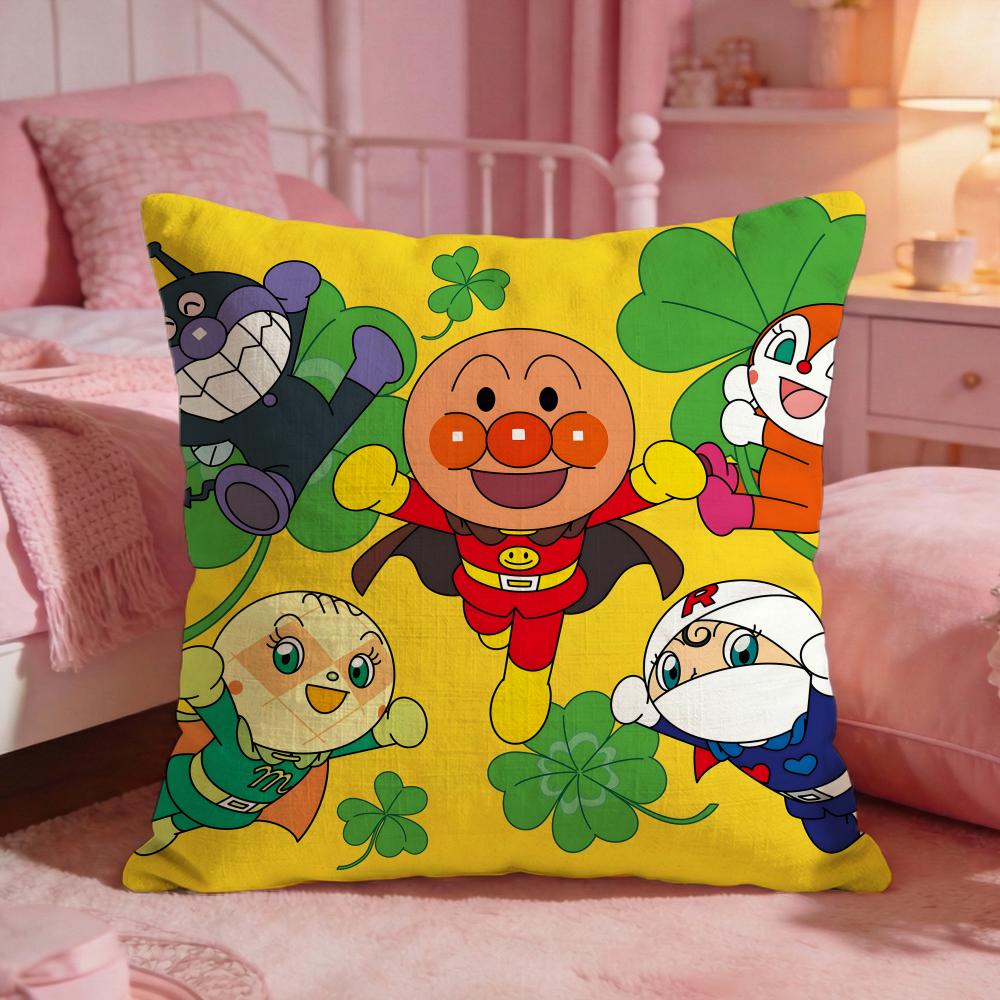 AAnpanmanS Cute Cartoon Cushion Cover Premium Comfort Reversible Pillow Cove Two In One Design For Any Room Car Interior