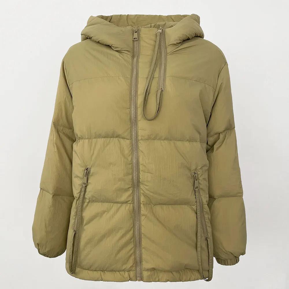 OFTBUY Winter Women Commuting Thickened Down Jacket Warm Hooded Filled with 90% White Duck Down Loose Casual Down Jacket