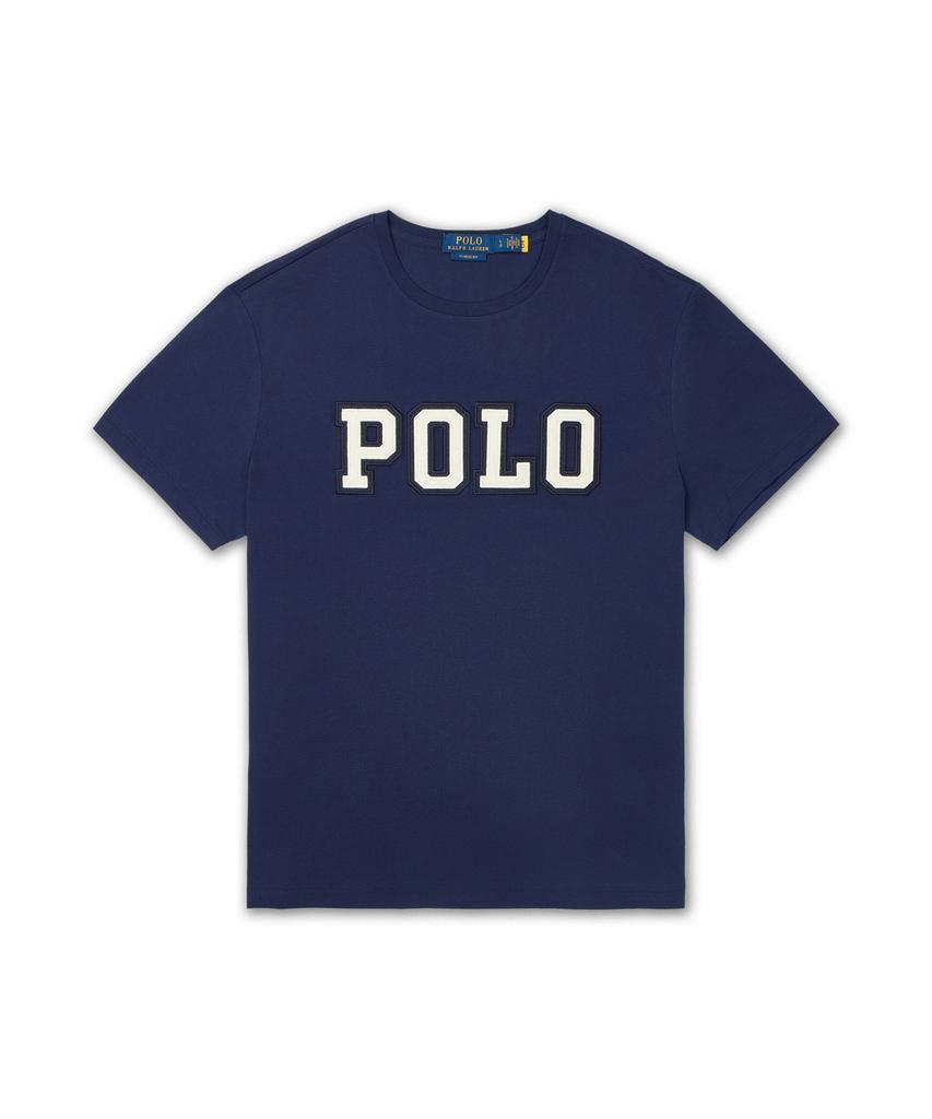 POLO RALPH LAUREN Классический крой Хлопковая футболка с логотипом - Темно-синий