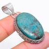 Chrysocolla Gemstone 925 Sterling Silver Gift Jewelry Pendant 1.89"