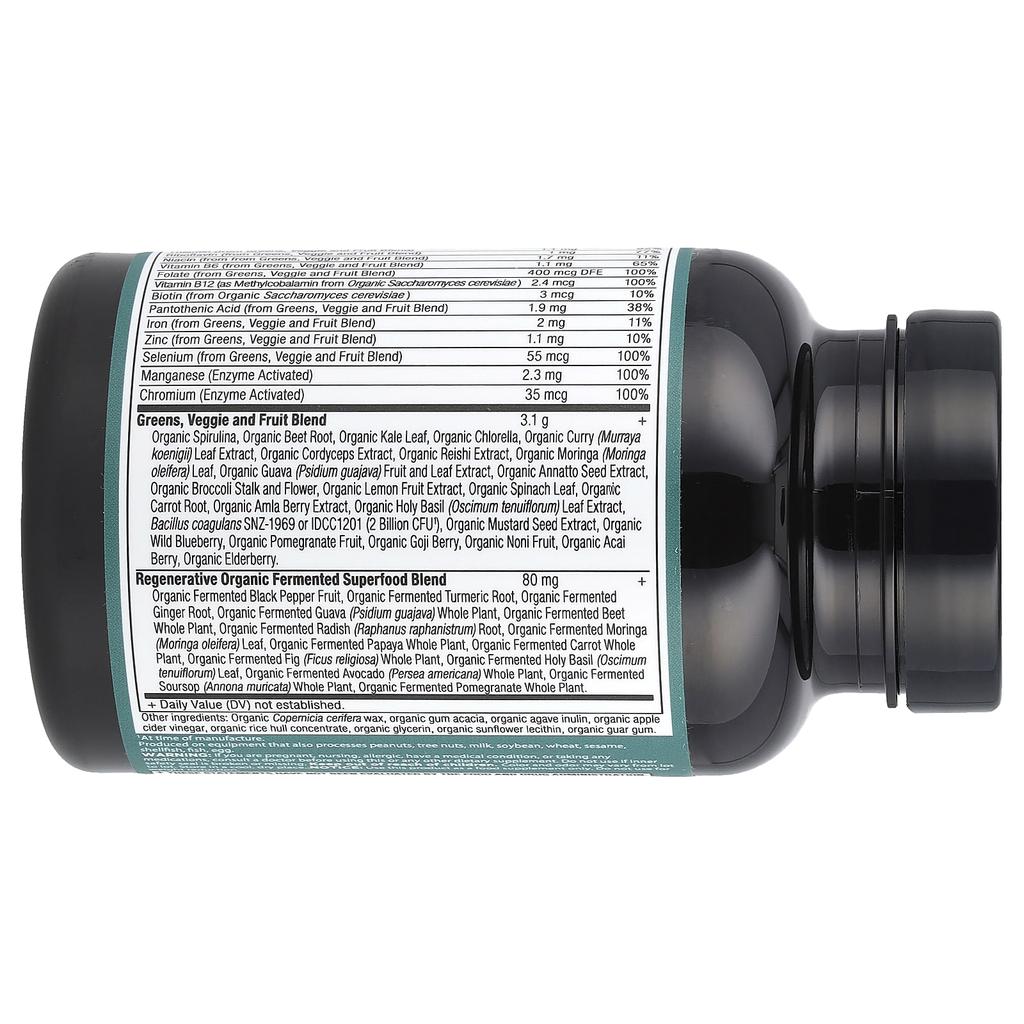 Organic Super Greens + Multivitamins, 90 Tablets