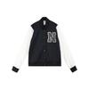 Logo Print Single-Breasted Long Sleeve Baseball Jacket Women Jackets Black DZ4631-010