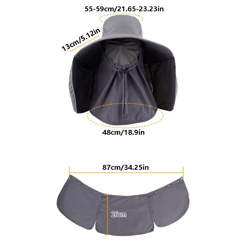 UV Protection Sun Protection Hat Breathable Quick Drying Women Fisherman Hat Waterproof Removable Flap Summer Sunscreen Cap