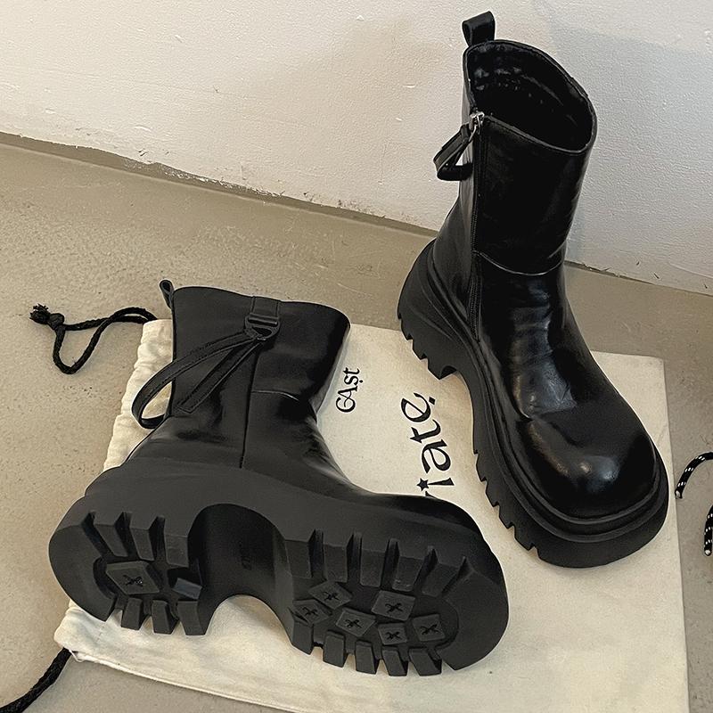 Punk Style Platform Women Ankle Boots Fashion Zipper Thick Heels Shoes Ladies Modern Short Botas Para Mujer