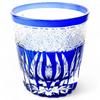Mizukage Kiriko Whiskey Glass Saika Current Model J-kitchens Cup, 85xH90mm, 260cc, Blue,
