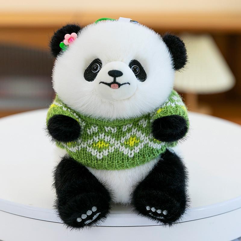 Adorable Panda Cute Sweater Plush Toy Keychain Bag Decoration Birthday Gift