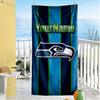 Seattle Seahawks Customize Your Name Beach Towel Super Soft Microfiber Quickdry Fabric Suitable For Sports Travel Swimming Yoga Bathroom Beach And Poo